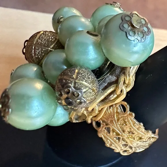 Handmade Miami Artist William Holman 111 . Green gold 24 Goldleaf  adj 6.5 -8 j - Picture 9 of 15